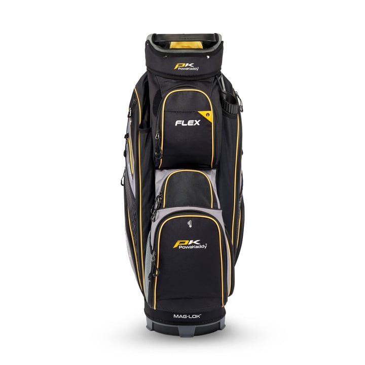 Powakaddy Flex Golf Cart Bag - Grey/Yellow Powakaddy Flex Golf Cart Bag - Grey/Yellow