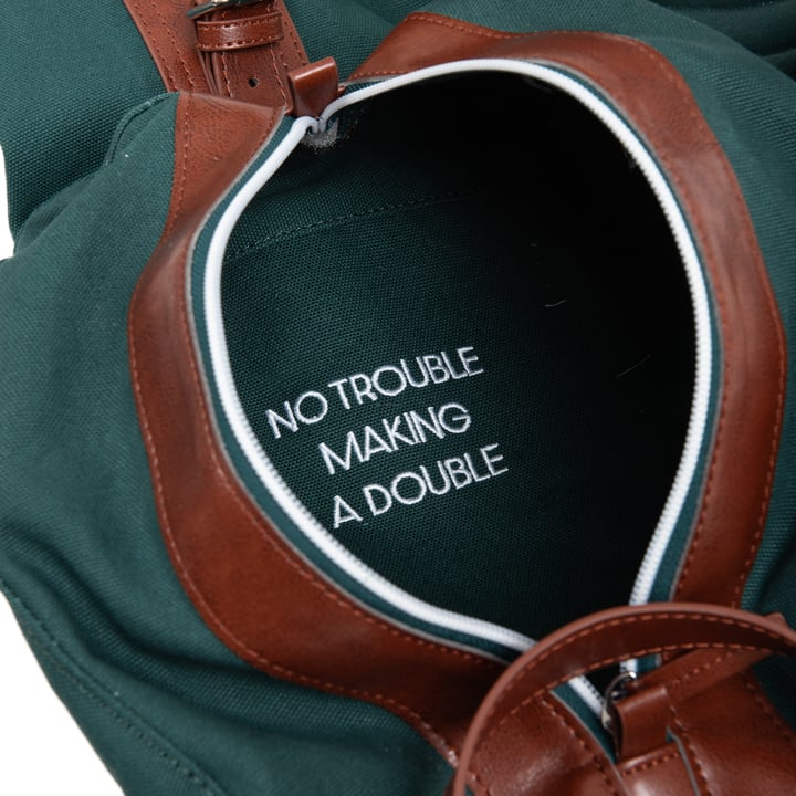 Vintage Carry Bag Green White Bogeys & Birdies Vintage Carry Bag Green White Bogeys & Birdies