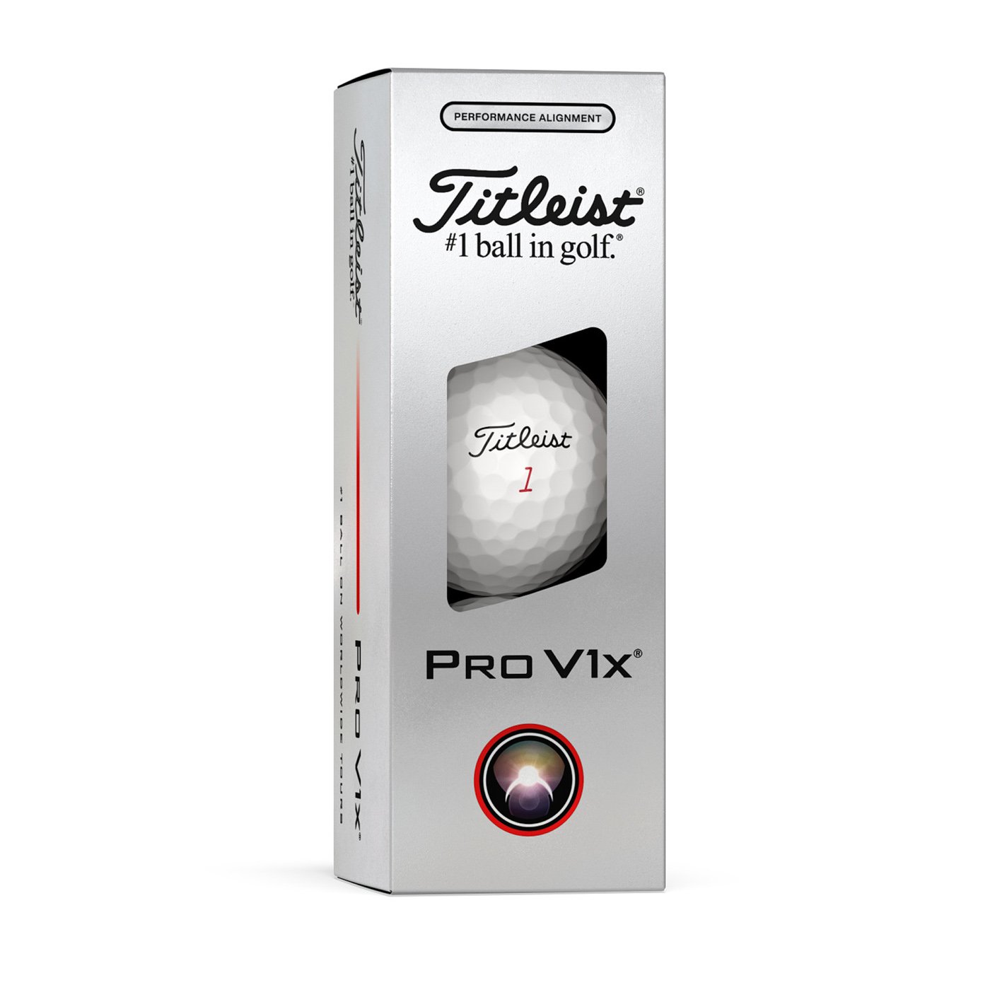 25 Pro V1X Perf Align Blanche Titleist