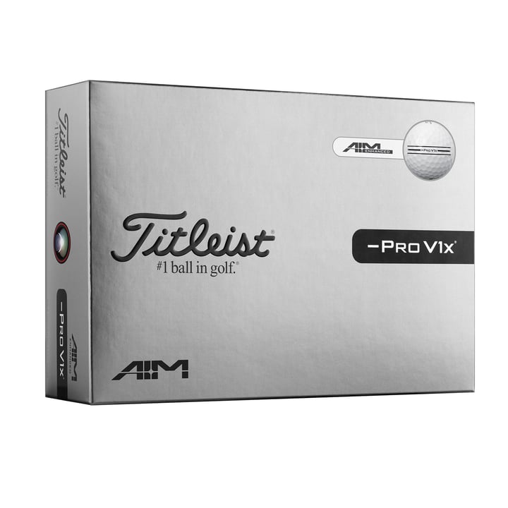 Pro V1x Left Dash AIM Enhanced Vit Titleist