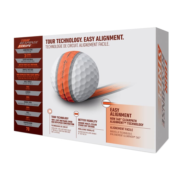 Tm22 Tour Response Stripe Orange TaylorMade