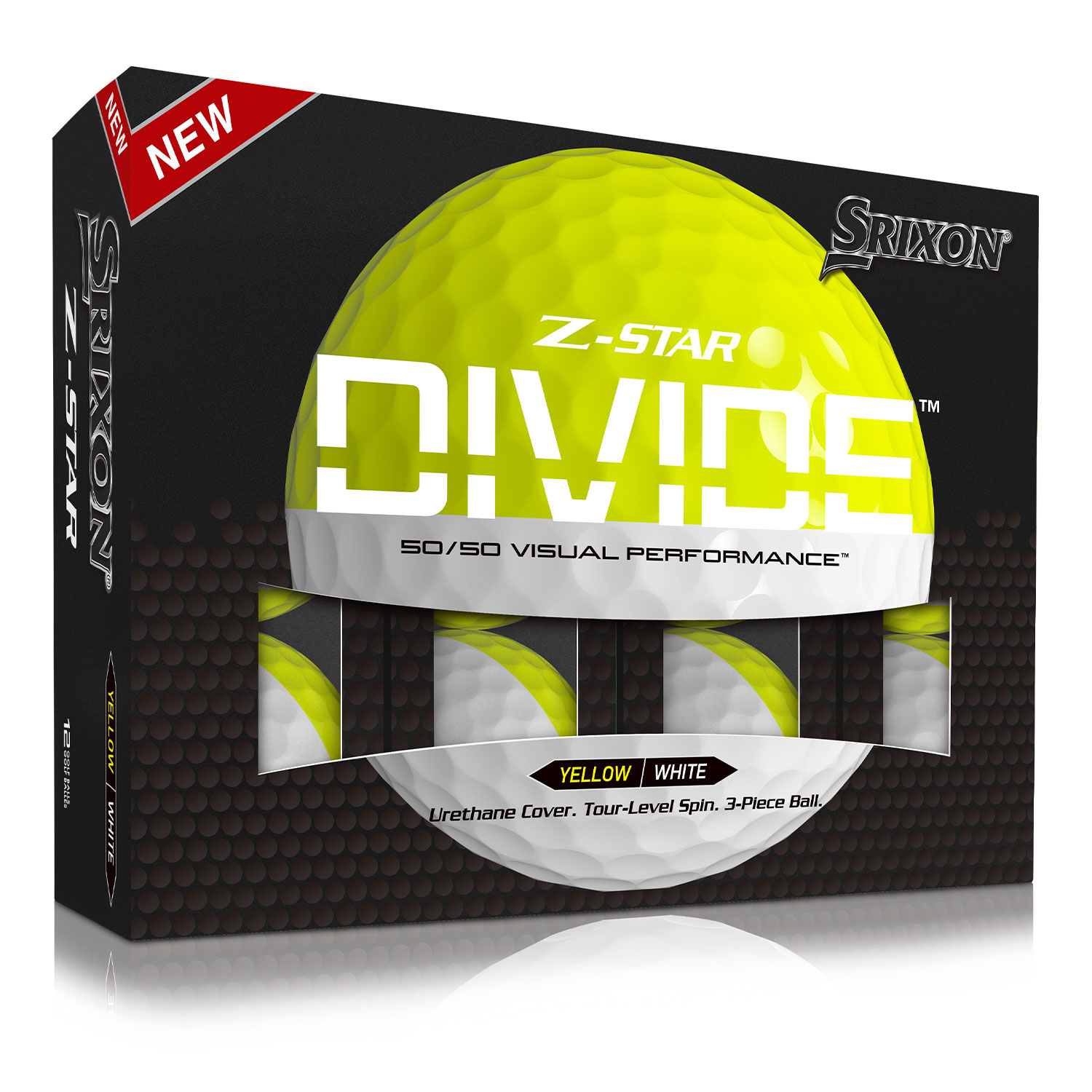 Product Image for ZS8 Divide Vit Gul - Golfbollar