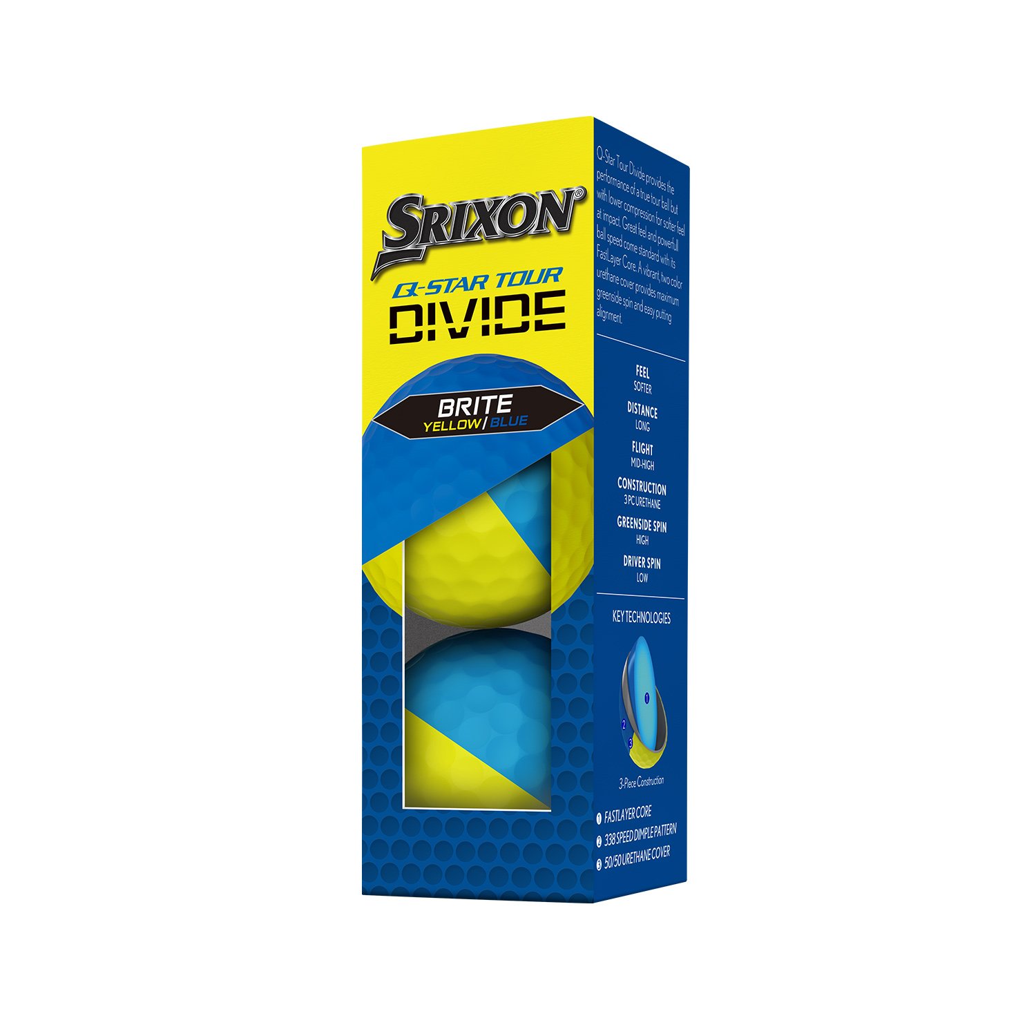 Q-Star Tour Divide Yellow Blue Srixon