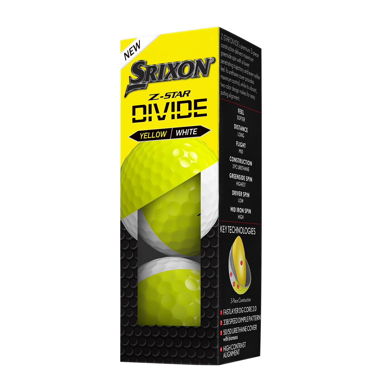 ZS9 Divide Blanche Jaune Srixon