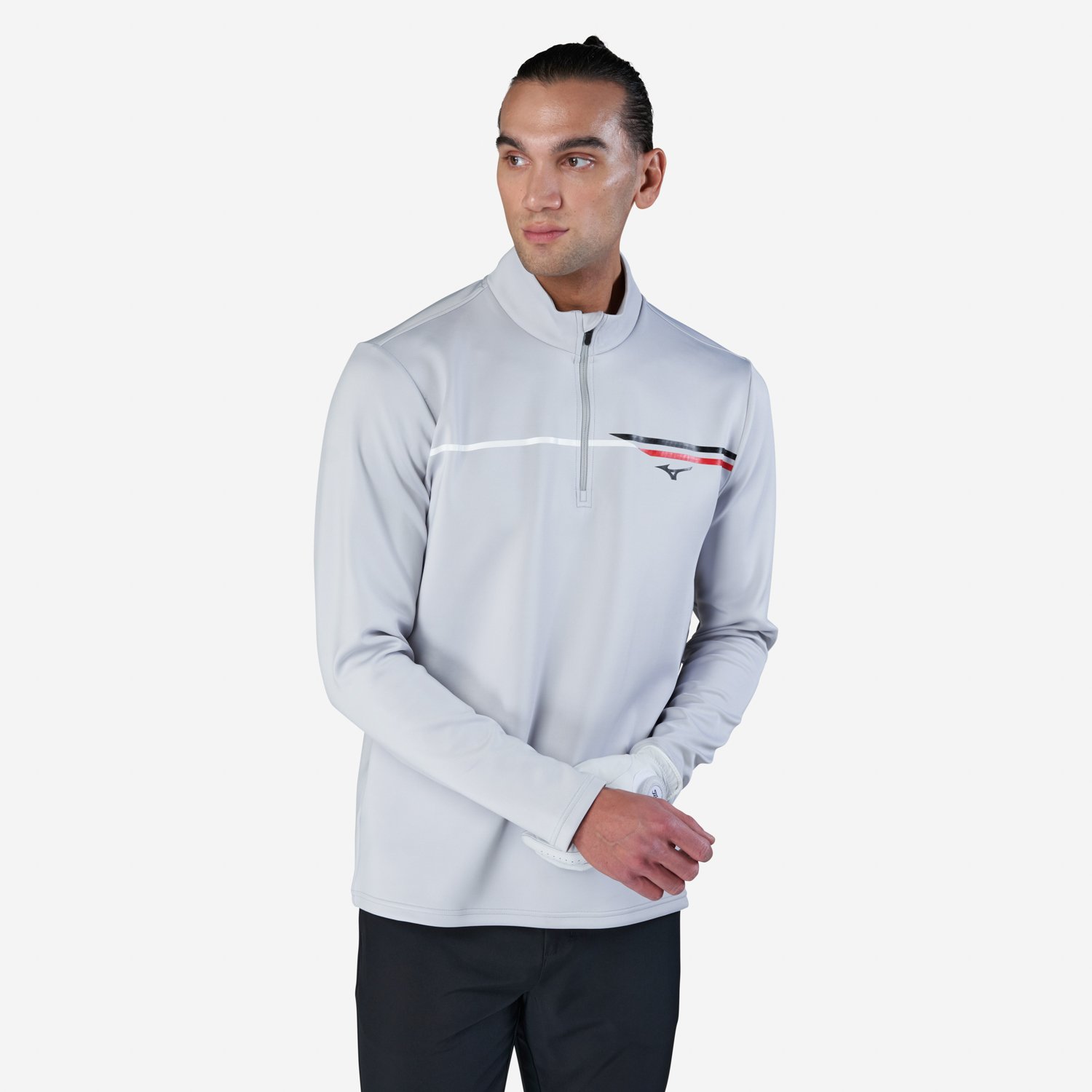 Breeze T-Stripe 1/4 Zip Grå
