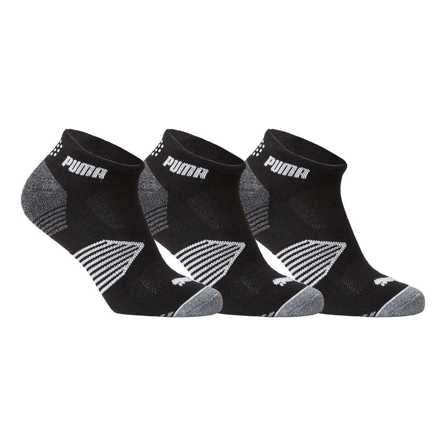 Essential 1/4 Cut 3 Pair Pack Black