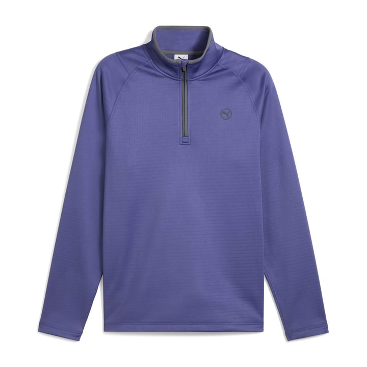 Puma Waffle Fleece 1/4 Zip Pullover - Blue Crystal Puma Waffle Fleece 1/4 Zip Pullover - Blue Crystal