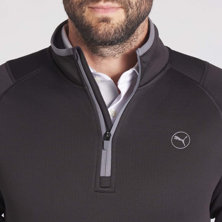 Waffle Fleece 1/4 Zip Svart Puma Waffle Fleece 1/4 Zip Svart Puma
