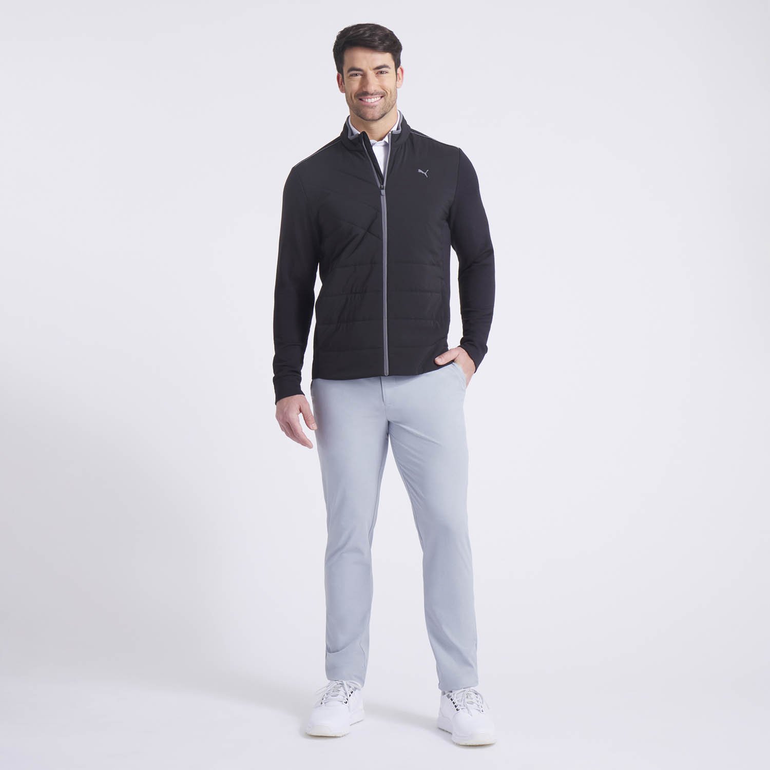 Cloudspun Fleece Hybrid Jacket Black Puma Cloudspun Fleece Hybrid Jacket Black Puma