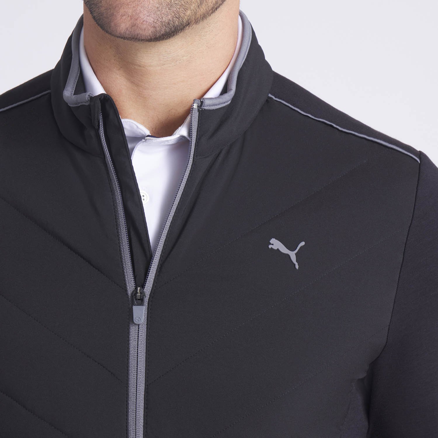 Cloudspun Fleece Hybrid Jacket Black Puma Cloudspun Fleece Hybrid Jacket Black Puma