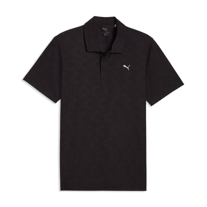 Mattr Deco Jacquard Polo Svart Puma