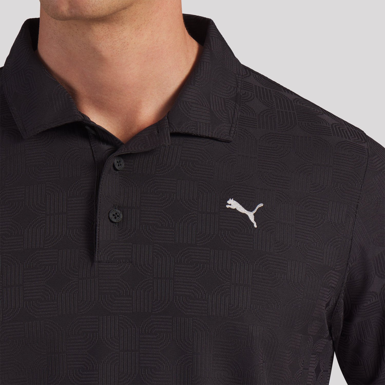 Mattr Deco Jacquard Polo Sort Puma Mattr Deco Jacquard Polo Sort Puma