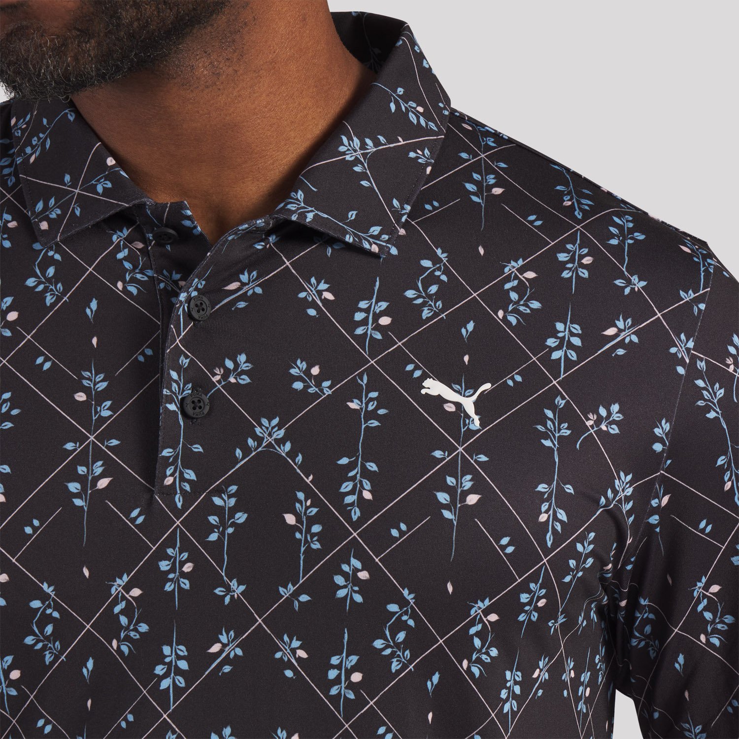 Cloudspun Argyle Bloom Polo Puma