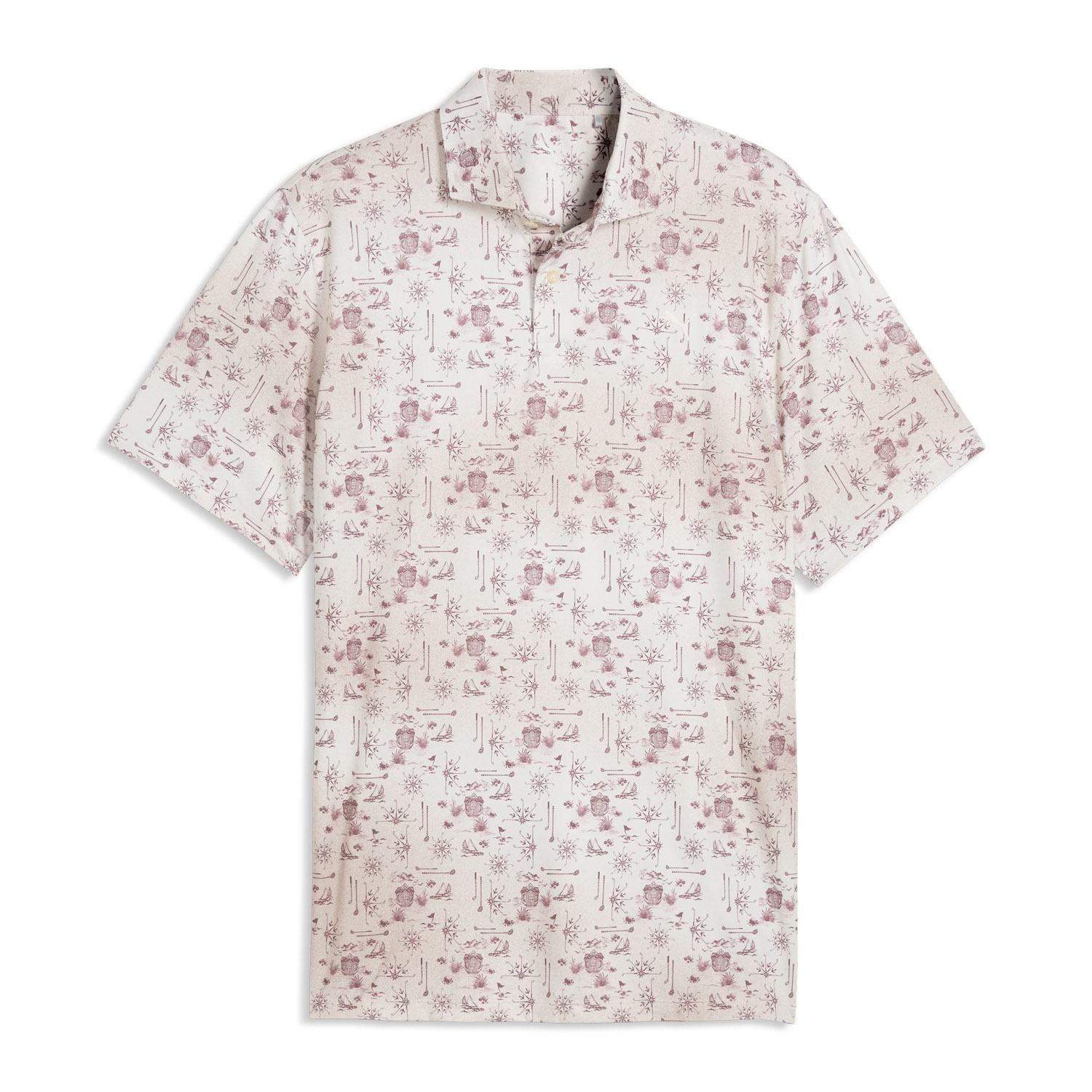 Puma Cloudspun Coastal Claret Polo Shirt