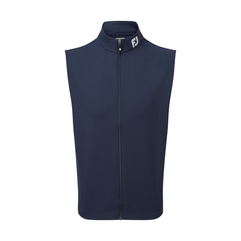 Full-Zip Knit Vest Blå