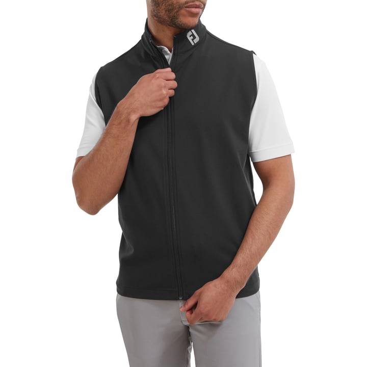 Full-Zip Knit Vest Black FootJoy