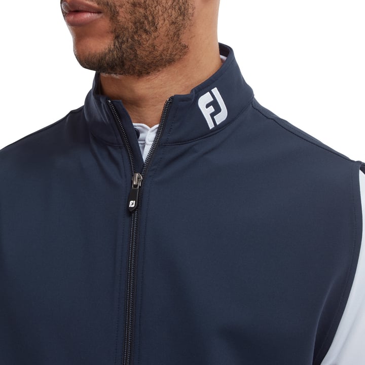 Full-Zip Knit Vest Blue FootJoy