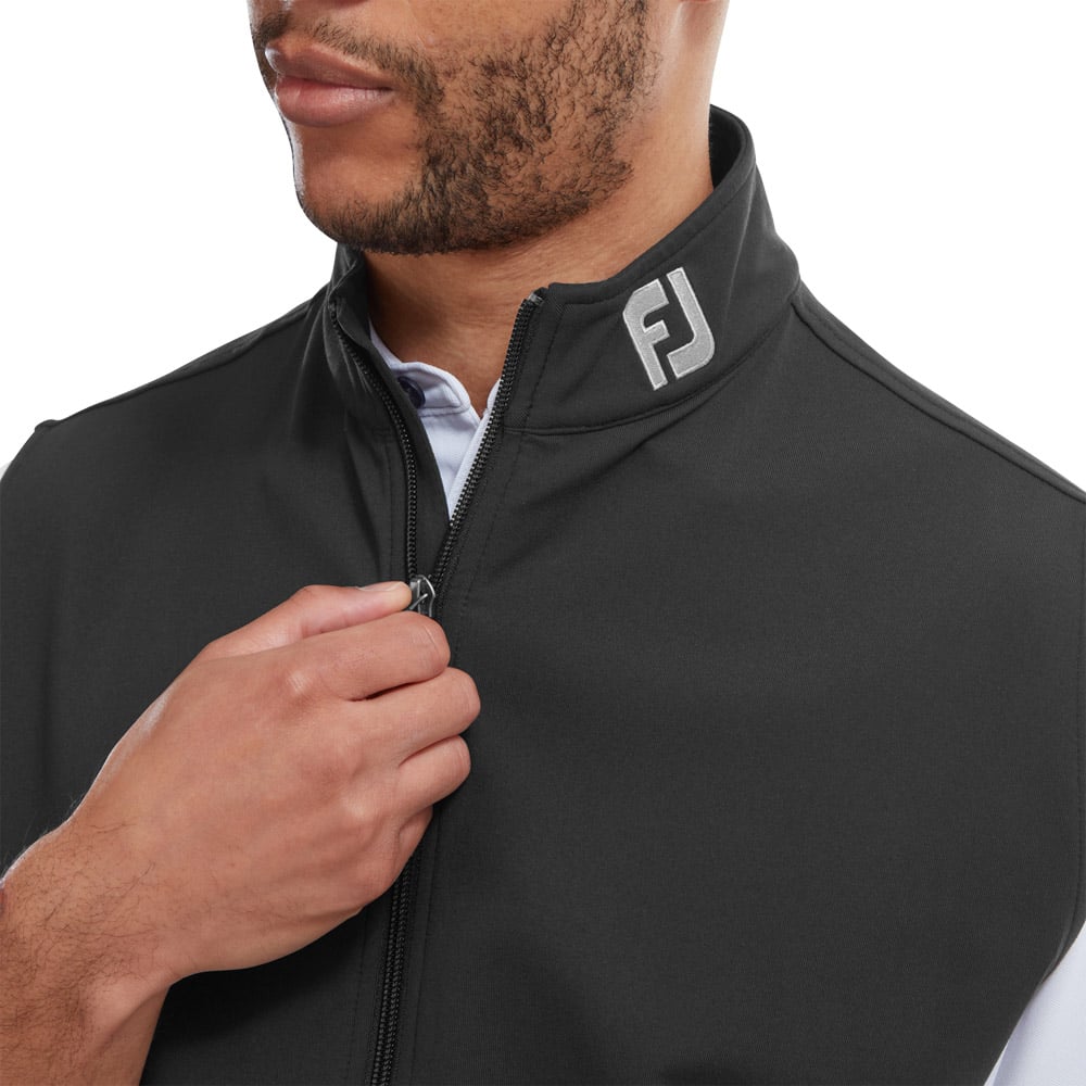 Full-Zip Knit Vest Svart FootJoy