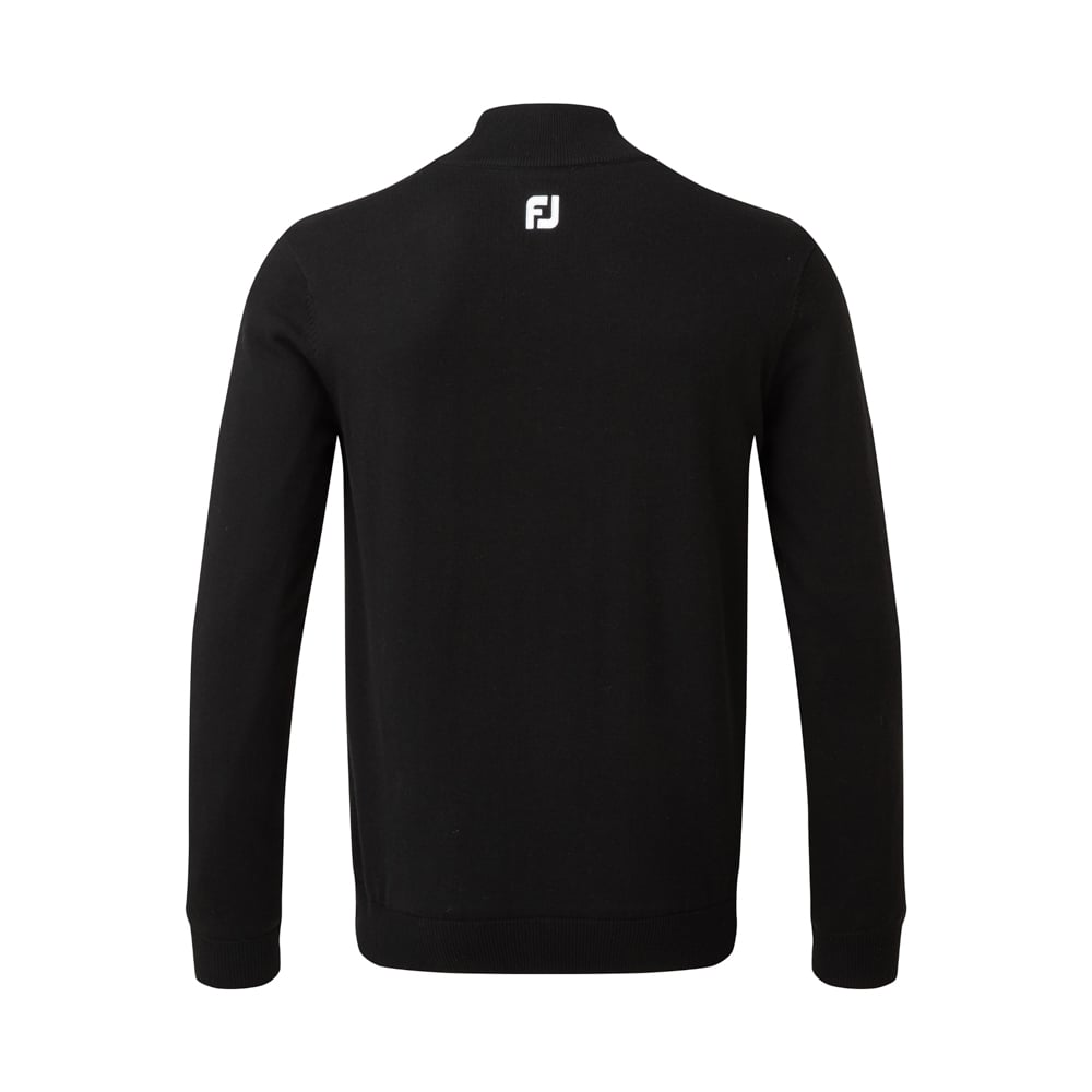Wool Blend 1/2 Zip Lined Schwarz FootJoy