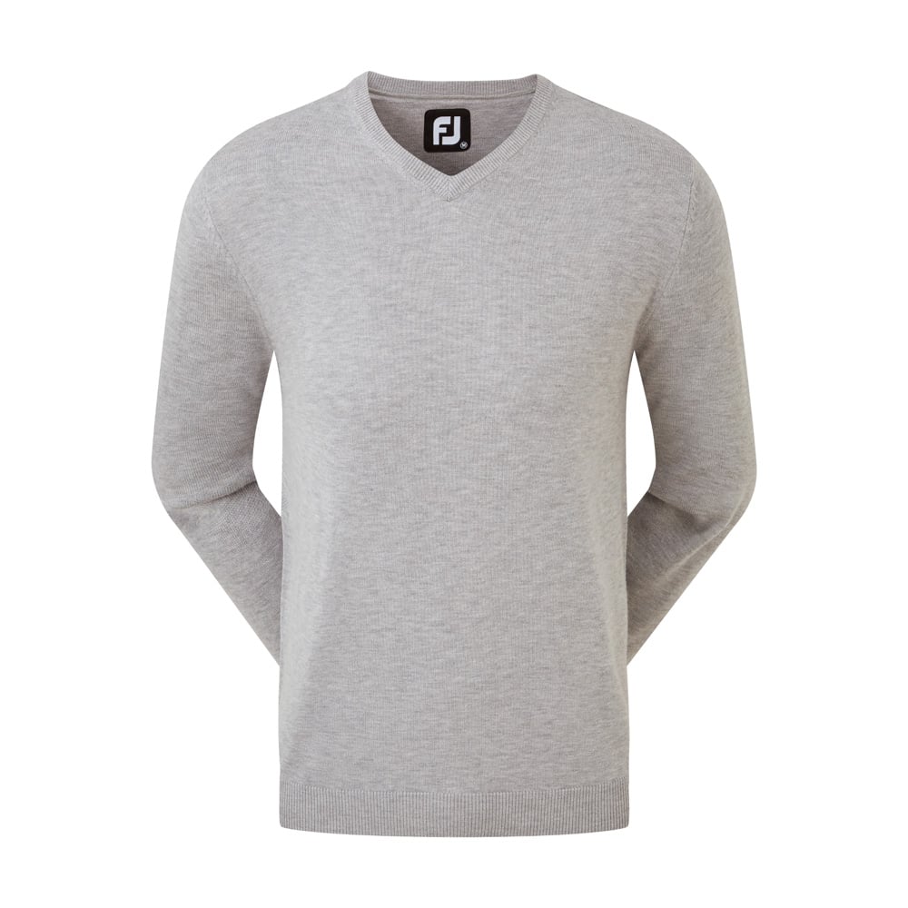 Wool Blend V-Neck Gray