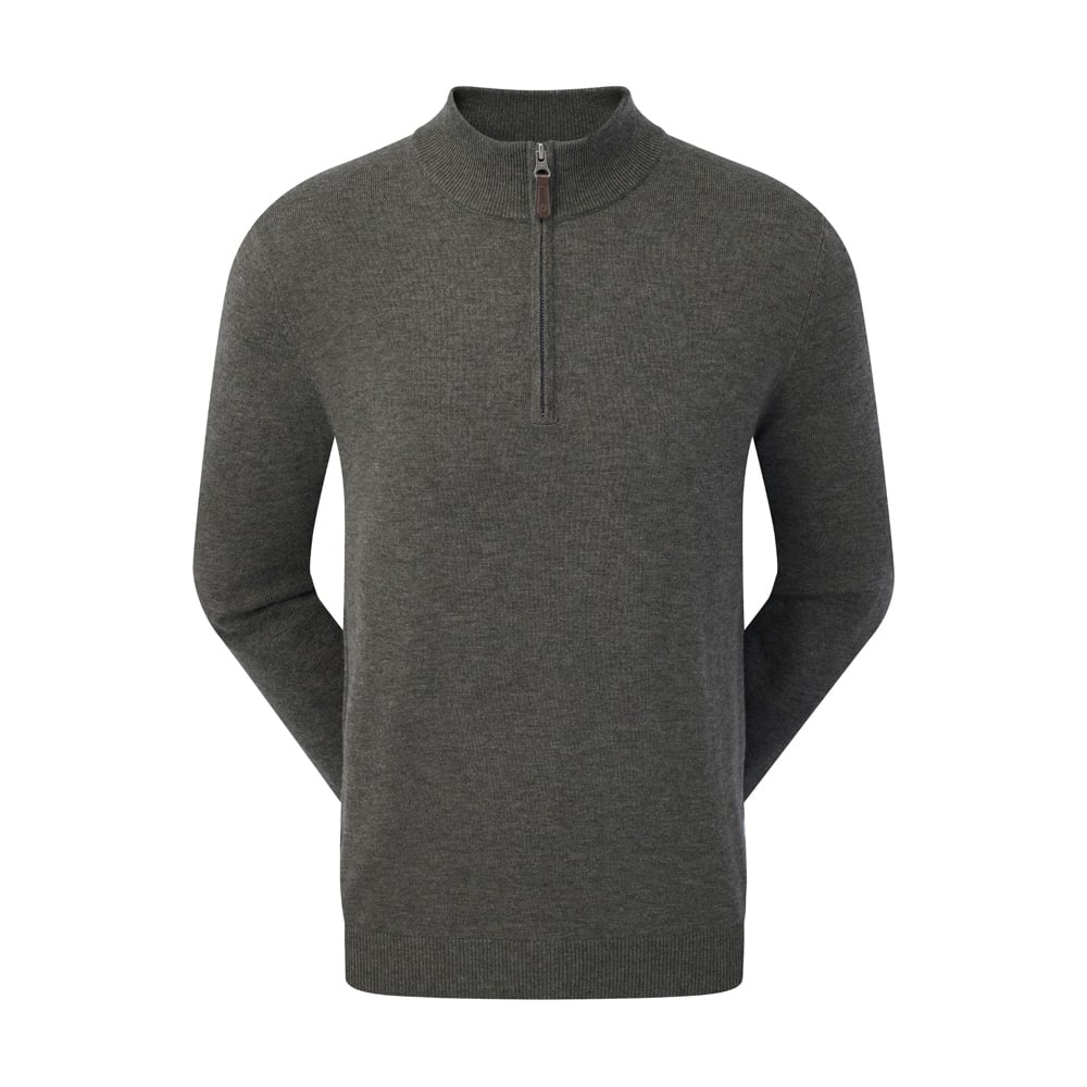 Wool Blend 1/2 Zip Gray