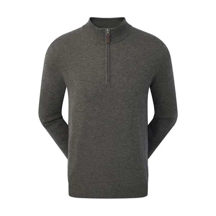 Wool Blend 1/2 Zip Gray FootJoy