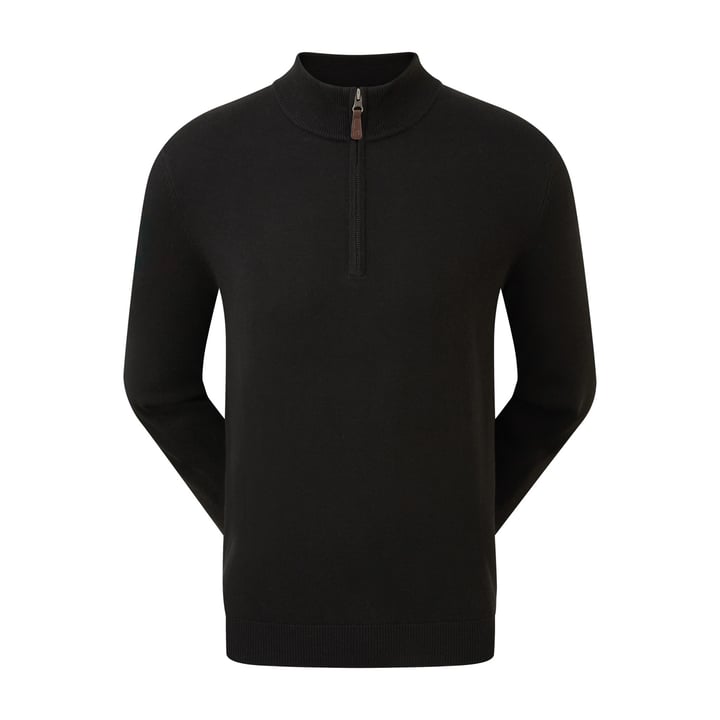 Wool Blend 1/2 Zip Black FootJoy