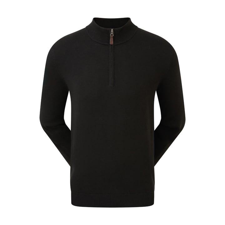 Wool Blend 1/2 Zip Black FootJoy Wool Blend 1/2 Zip Black FootJoy