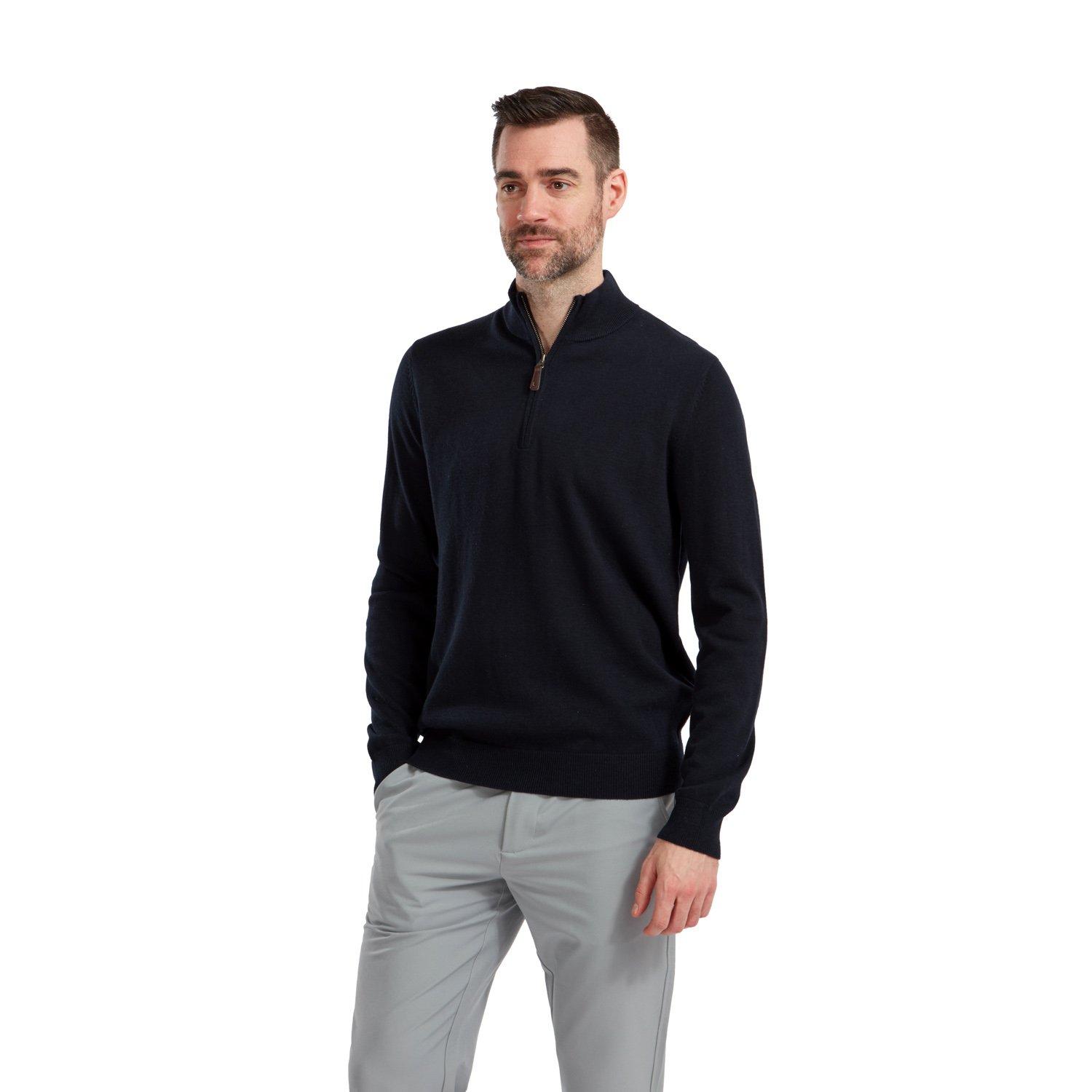 Wool Blend 1/2 Zip Blå FootJoy