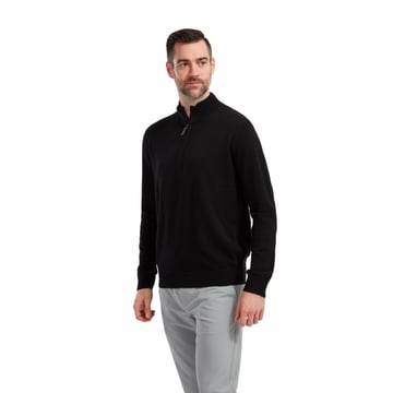 Wool Blend 1/2 Zip Black FootJoy