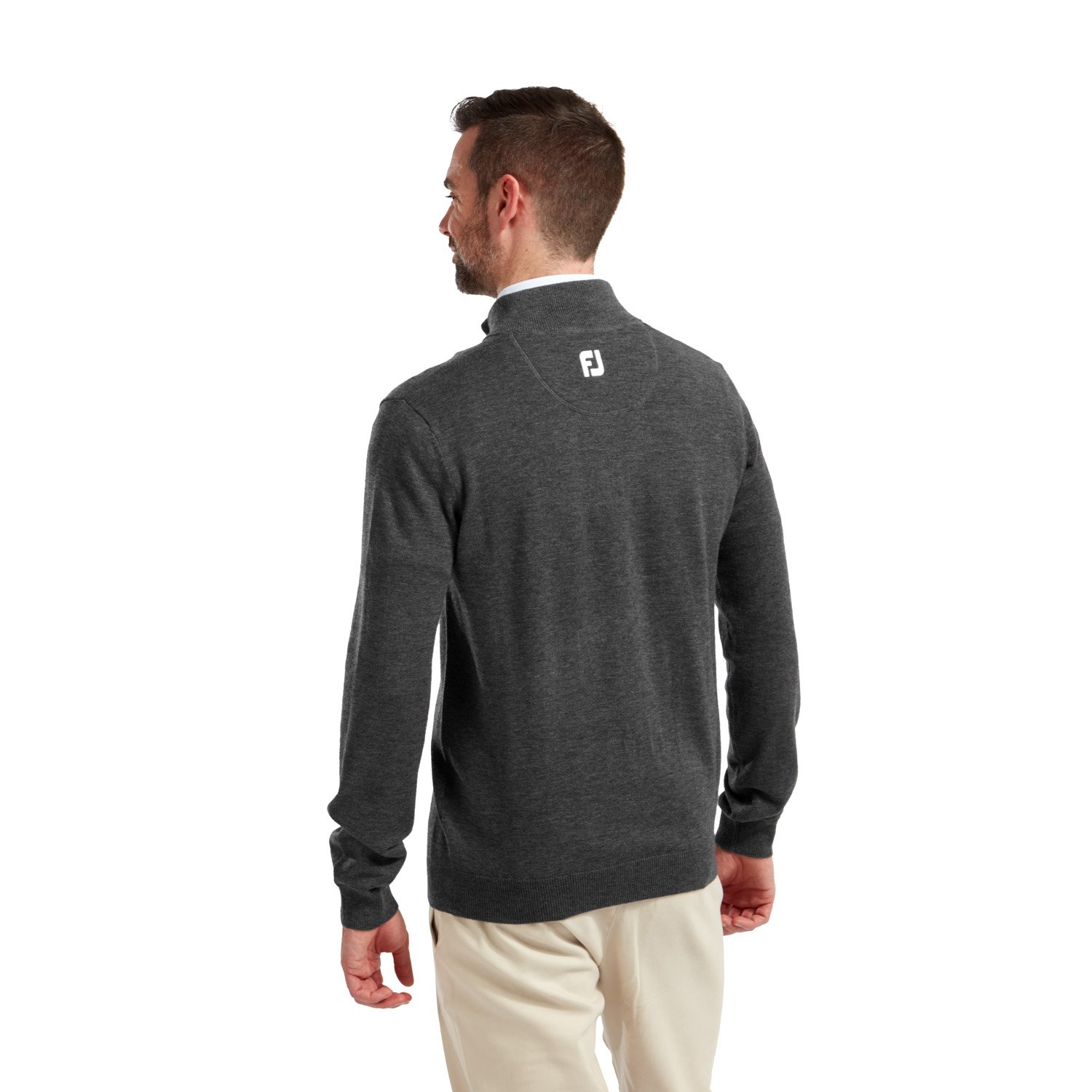 Wool Blend 1/2 Zip Grå FootJoy