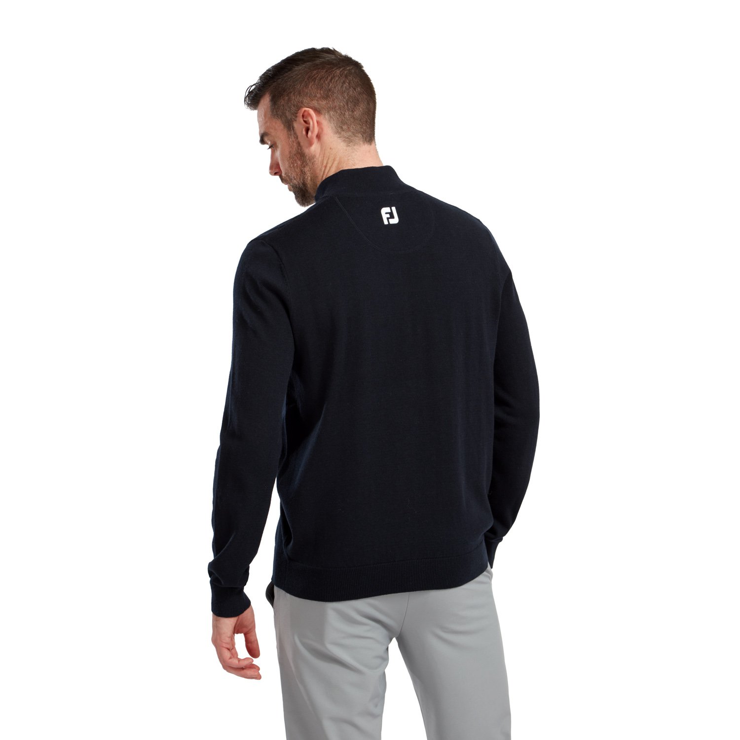 Wool Blend 1/2 Zip Blå FootJoy
