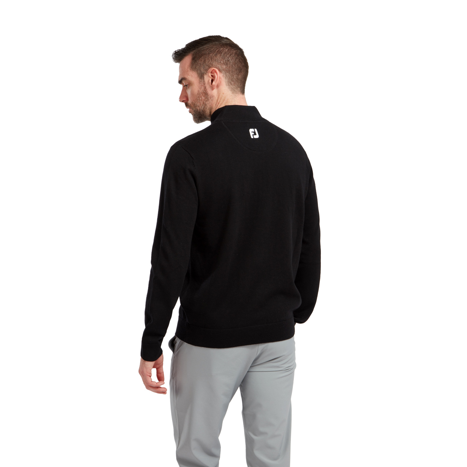 Footjoy lambswool lined clearance half zip sweater