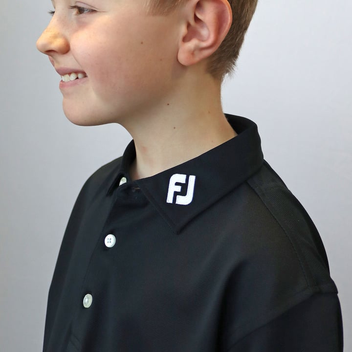 Stretch Pique JR Svart FootJoy Stretch Pique JR Svart FootJoy