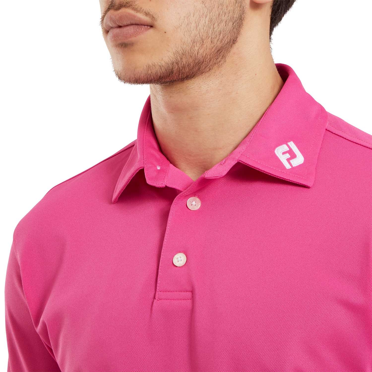 Stretch Pique Solid Lyserød FootJoy Stretch Pique Solid Lyserød FootJoy