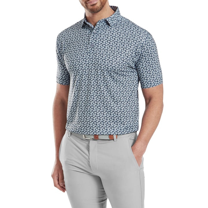 Floral Sketch Print Lisle Hvid FootJoy