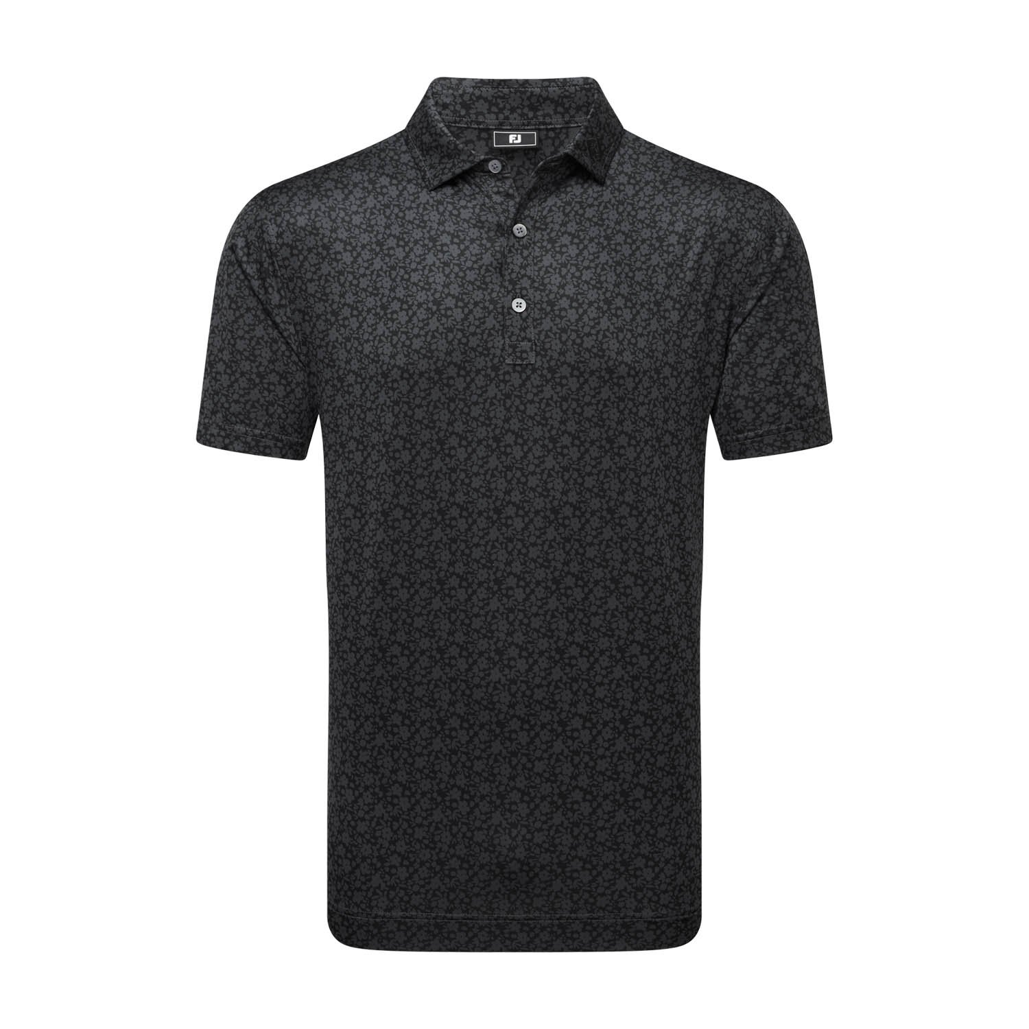 Painted Floral Lisle Black