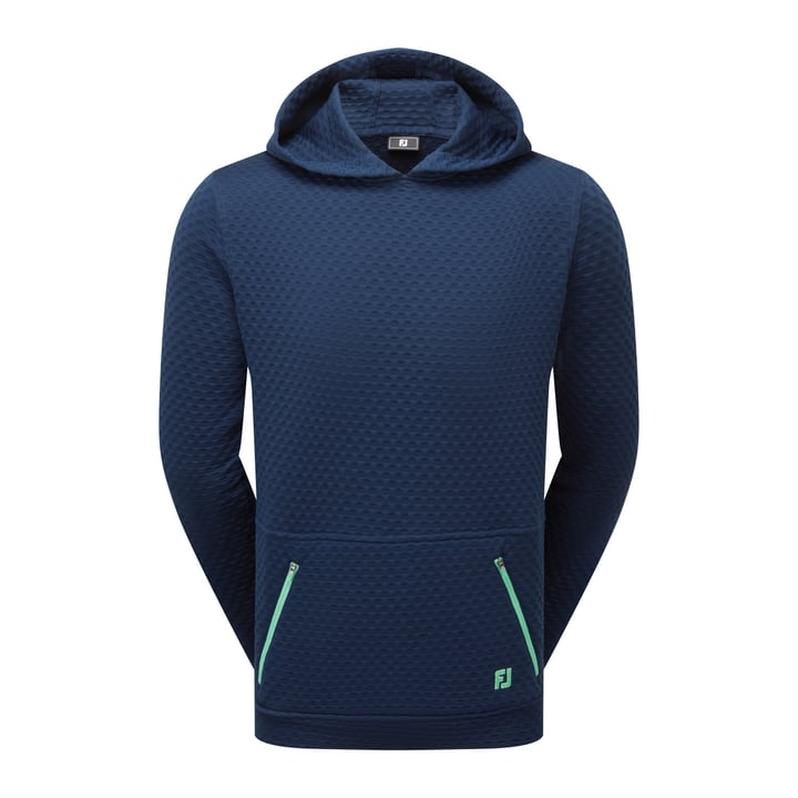Textured Knit Hoodie Bleu FootJoy