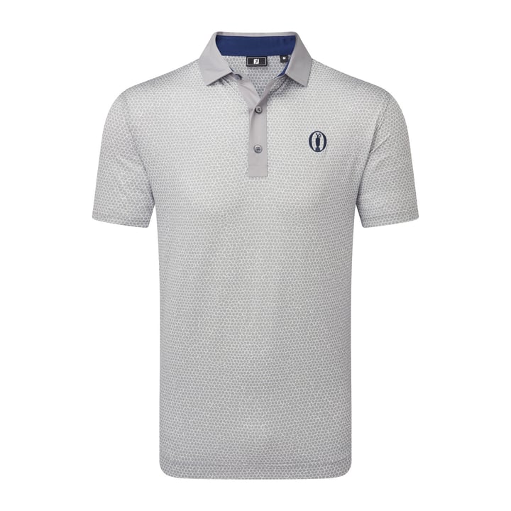 Rock Print Lisle Shirt Grå FootJoy