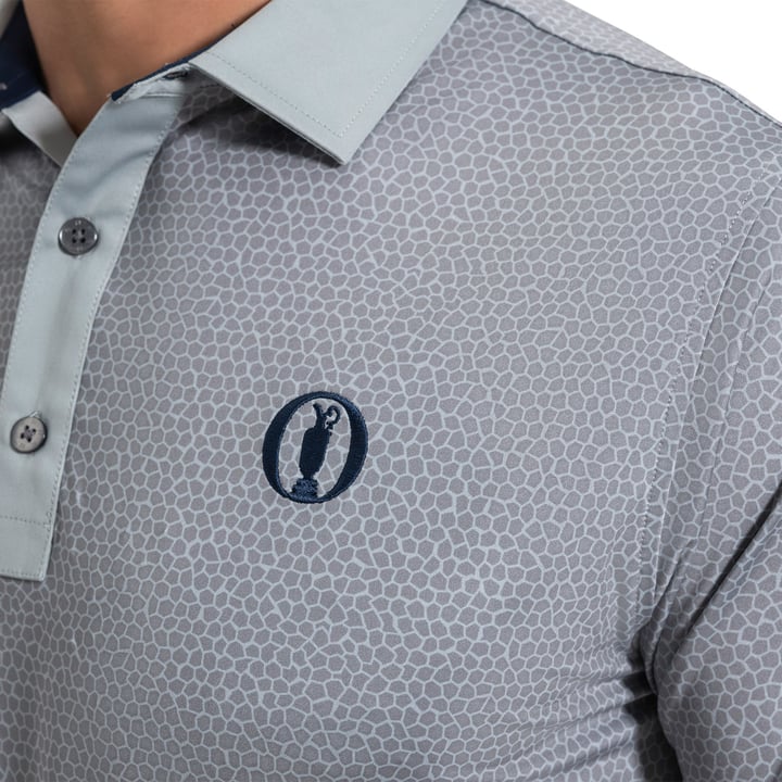 Rock Print Lisle Shirt Grå FootJoy