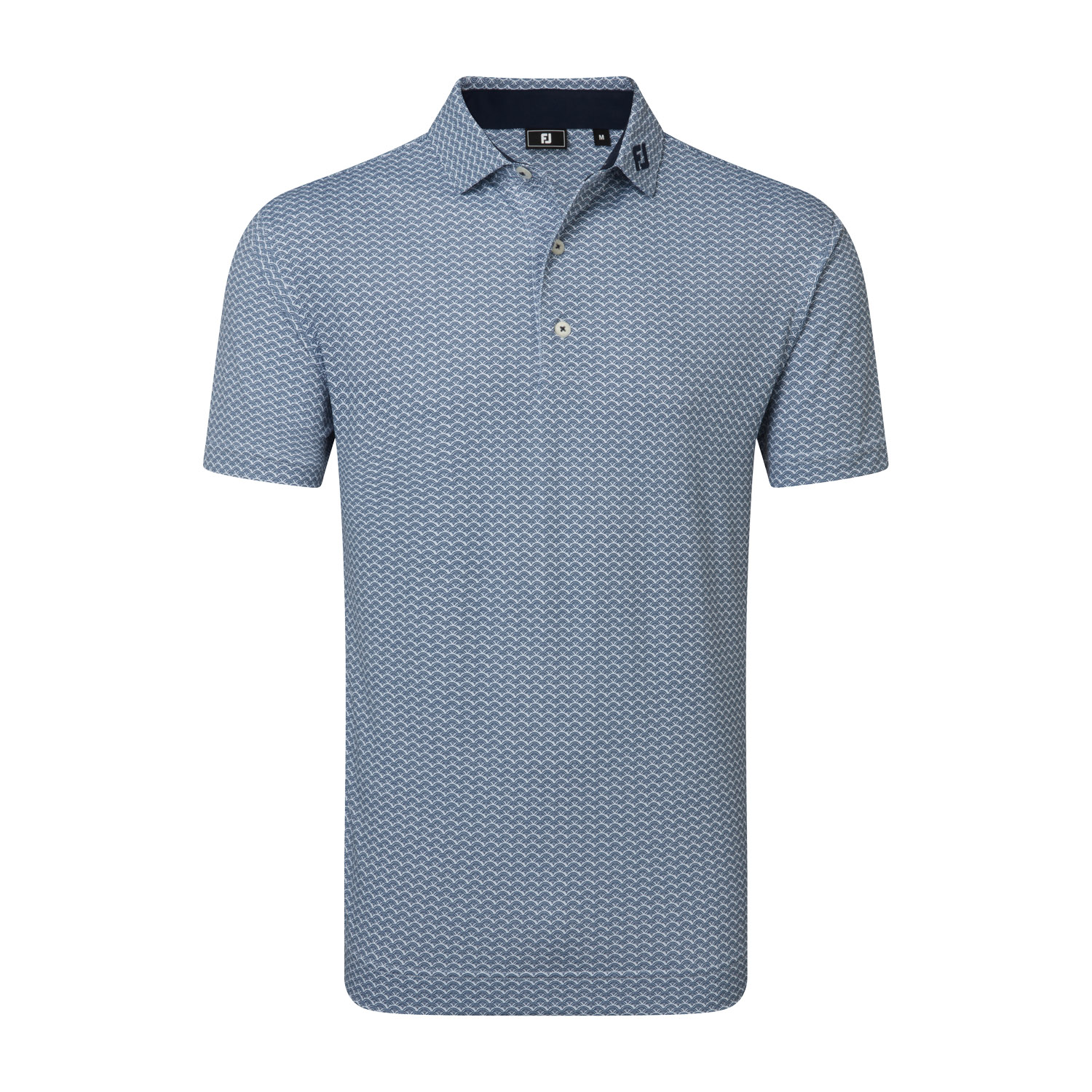 Scallop Geo Pique Blau