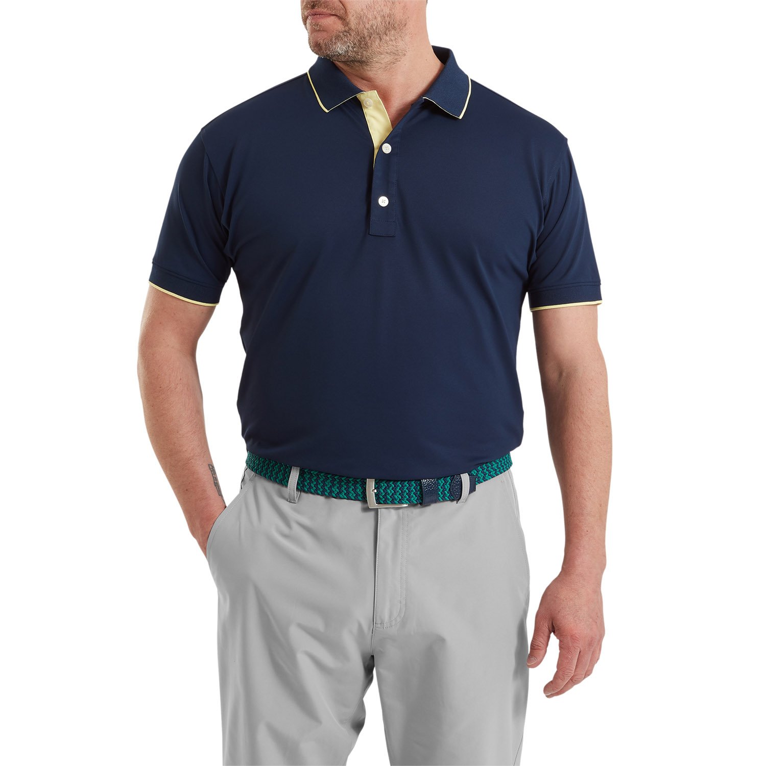FJ Wordmark Pique Blå FootJoy