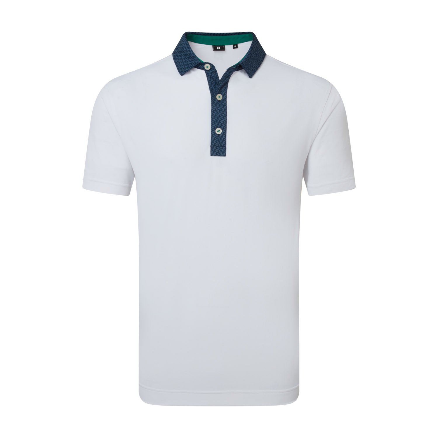 Star Geo Trim Pique Vit FootJoy Star Geo Trim Pique Vit FootJoy