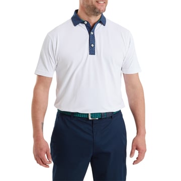 Star Geo Trim Pique Vit FootJoy