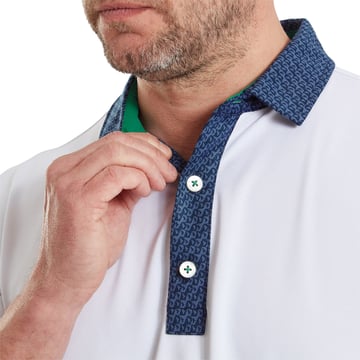 Star Geo Trim Pique Vit FootJoy