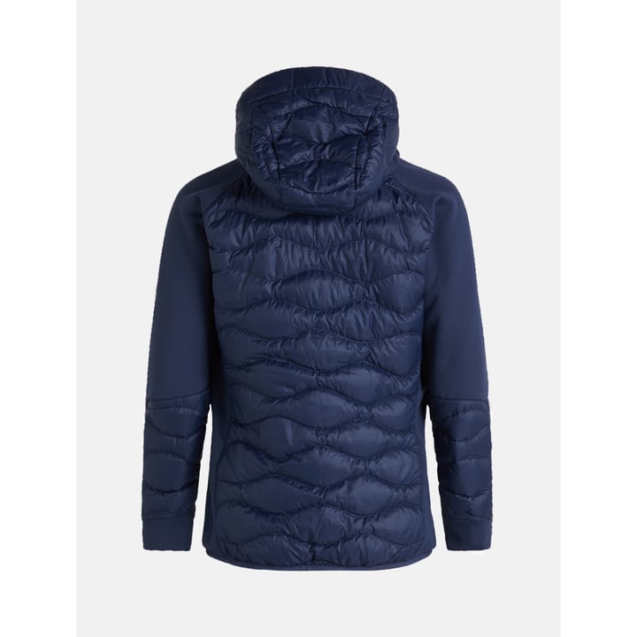 M Helium Down Hybrid Hood Blau Peak Performance