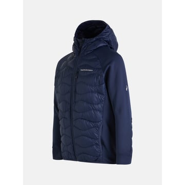 M Helium Down Hybrid Hood Blau Peak Performance