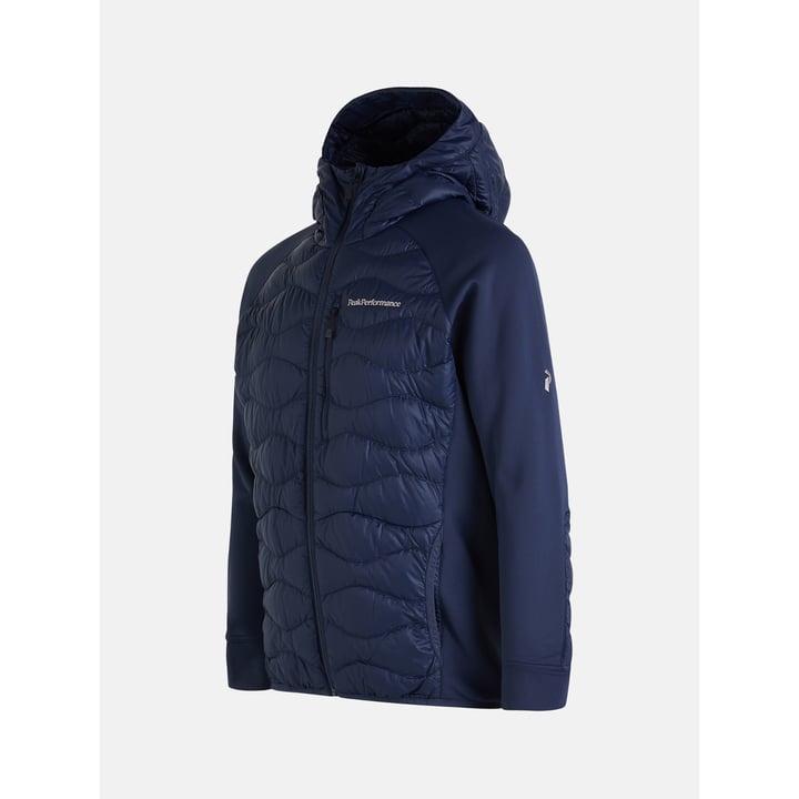 M Helium Down Hybrid Hood Blau Peak Performance