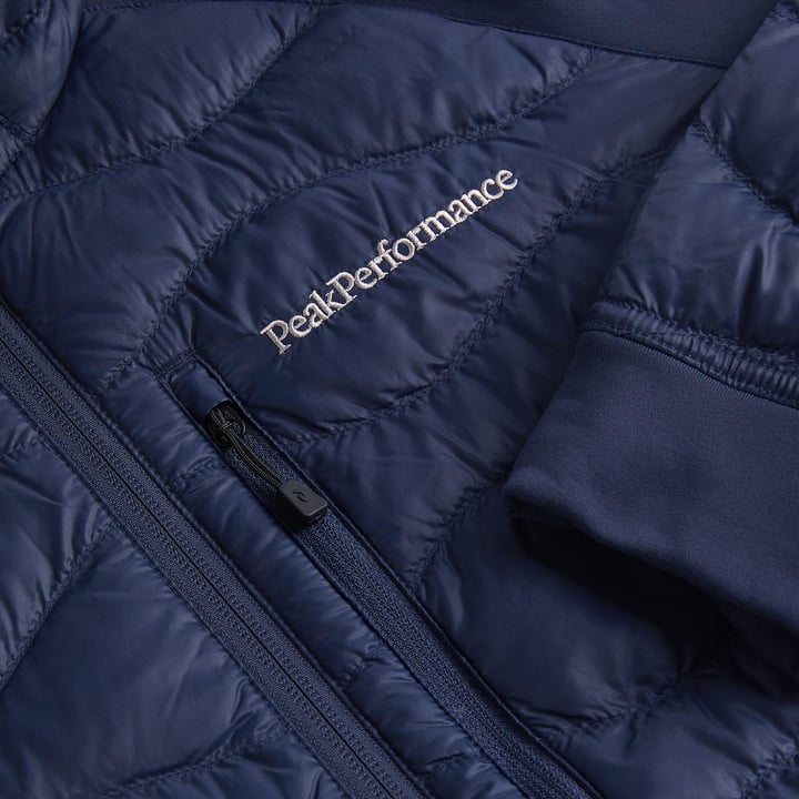M Helium Down Hybrid Hood Blau Peak Performance