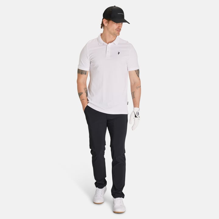 M Classic Cotton Polo Hvit Peak Performance